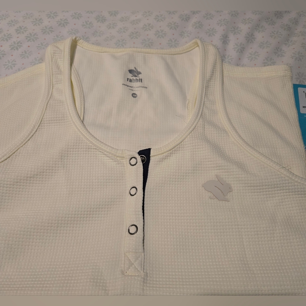 Women's rabbit waffle tank - Picture 3 of 5